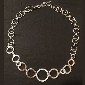 Silver and diamond detail necklace